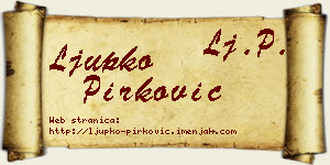 Ljupko Pirković vizit kartica